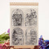 CHRISTMAS WINDOW Clear Acrylic Stamp Set 4pc Scrapbooksrus