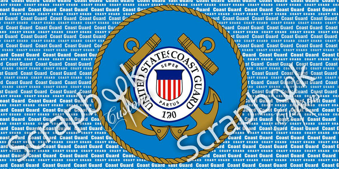 COAST GUARD VALUES Scrapbook Paper Left Right