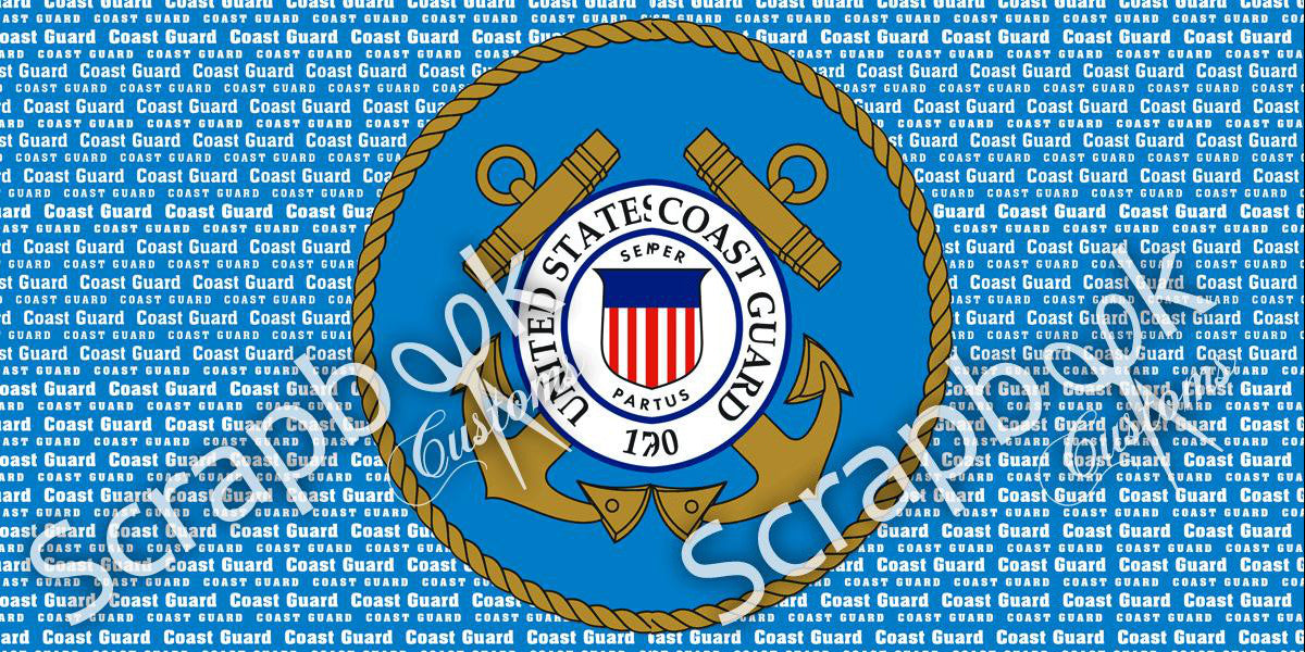 COAST GUARD VALUES Scrapbook Paper Left Right