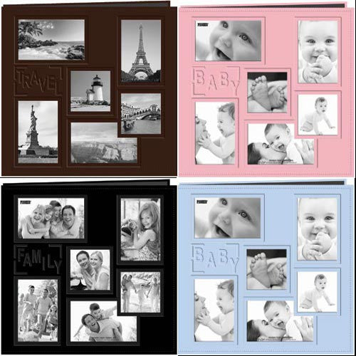 Pioneer BABY GIRL PINK 12&quot;X12&quot; Sewn Collage Scrapbook Album