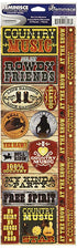 Reminisce COUNTRY MUSIC Signature Series DieCut Stickers 16pc Scrapbooksrus 