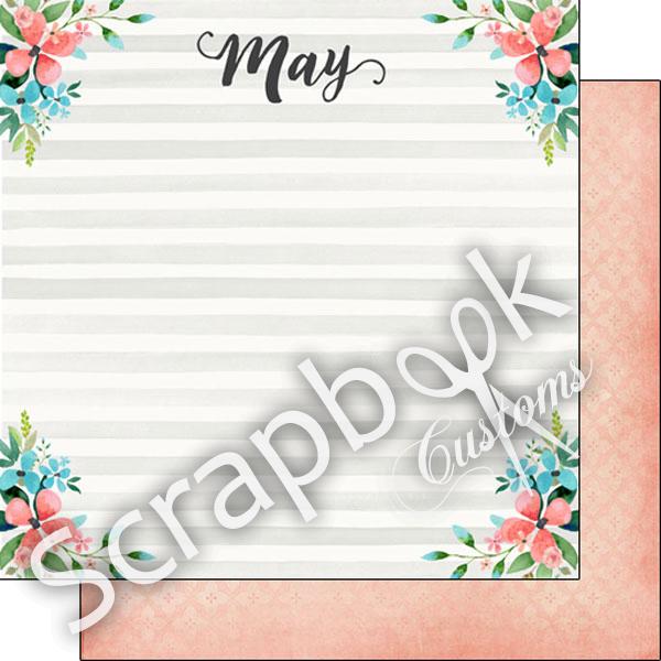 MAY MEMORIES 12&quot;X12&quot; Scrapbook Customs Paper