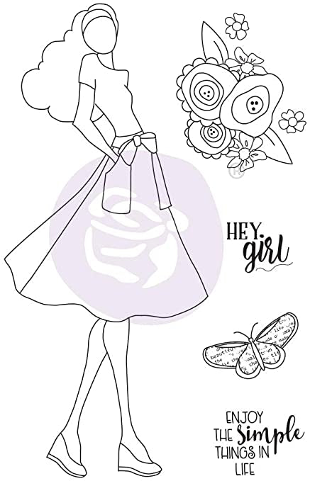 Prima Julie Nutting Cling Mount PHOEBE DOLL Rubber Stamp 913052 Scrapbooksrus 