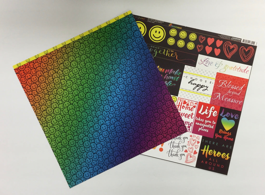 Reminisce LOVE & GRATITUDE Paper Pack 2pc Scrapbooksrus