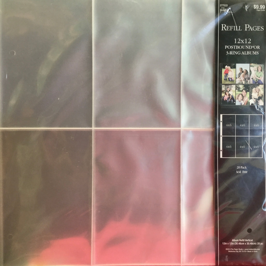 The Paper Studio 12x12 Refill Pages VERTICAL Scrapbooksrus 