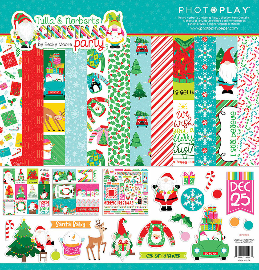 Photoplay TULLA &amp; NORBERT’S CHRISTMAS PARTY 12x12 Collection Pack Scrapbooksrus 