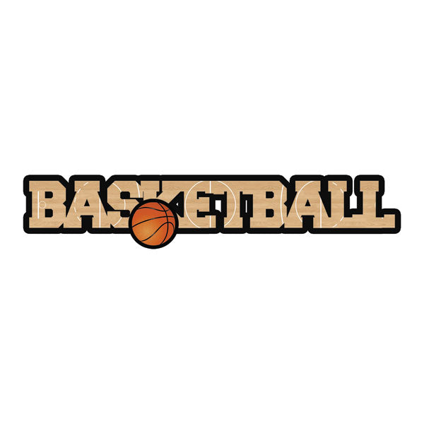 Scrapbook Customs BASKETBALL DIMENSIONAL WORD Sticker3”x12” 1pc Scrapbooksrus