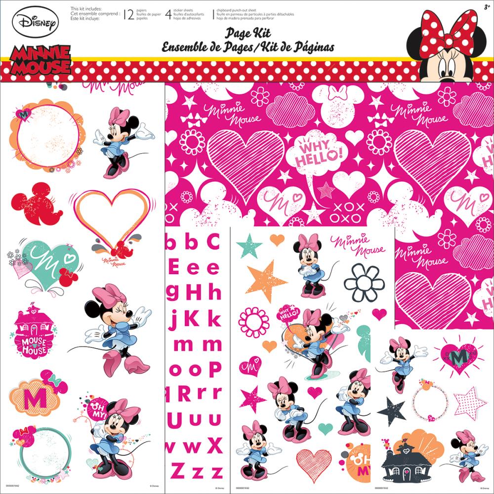 Disney MINNIE MOUSE 12”x12” Scrapbook Page Kit