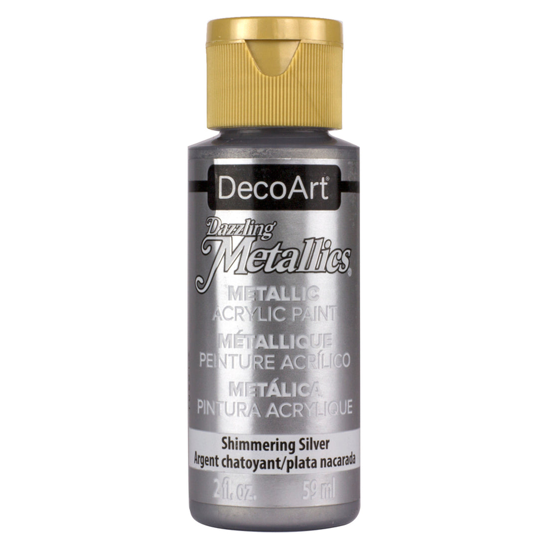 DecoArt SHIMMERING SILVER Metallic Acrylic Paint Scrapbooksrus 