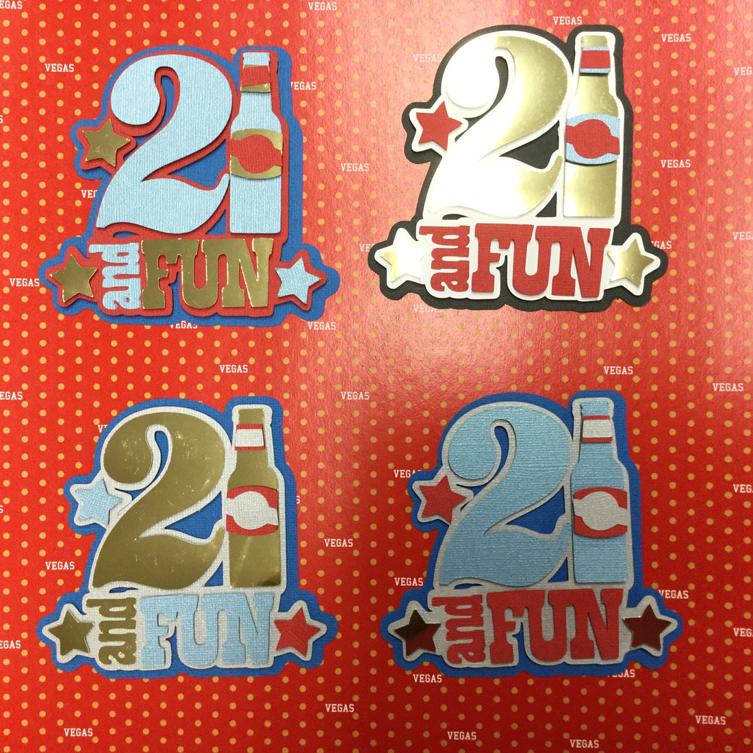21 and Fun Beer 3D Scrapbook Die Cut Embellishment