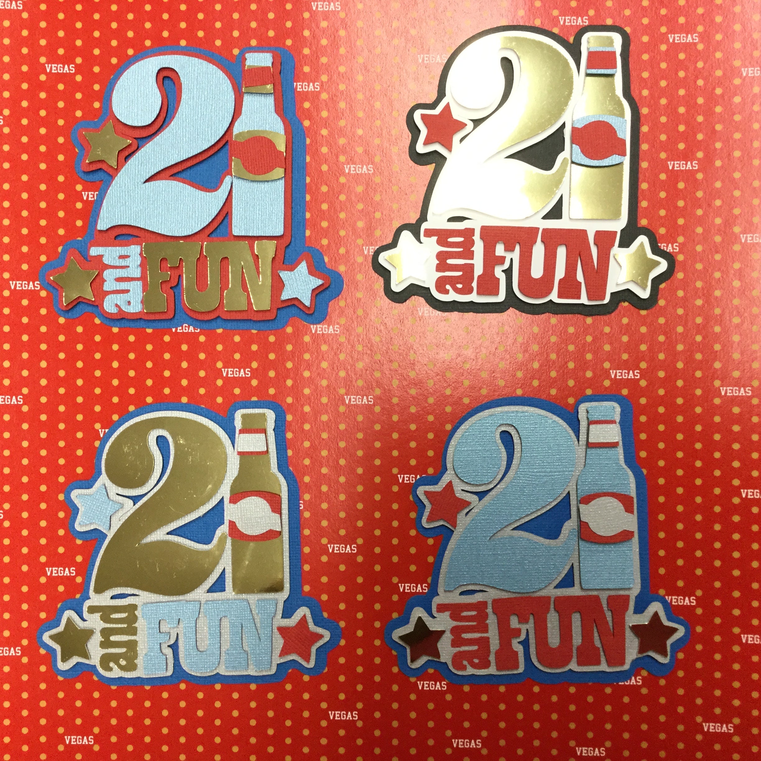 21 and Fun Beer 3D Scrapbook Die Cut Embellishment