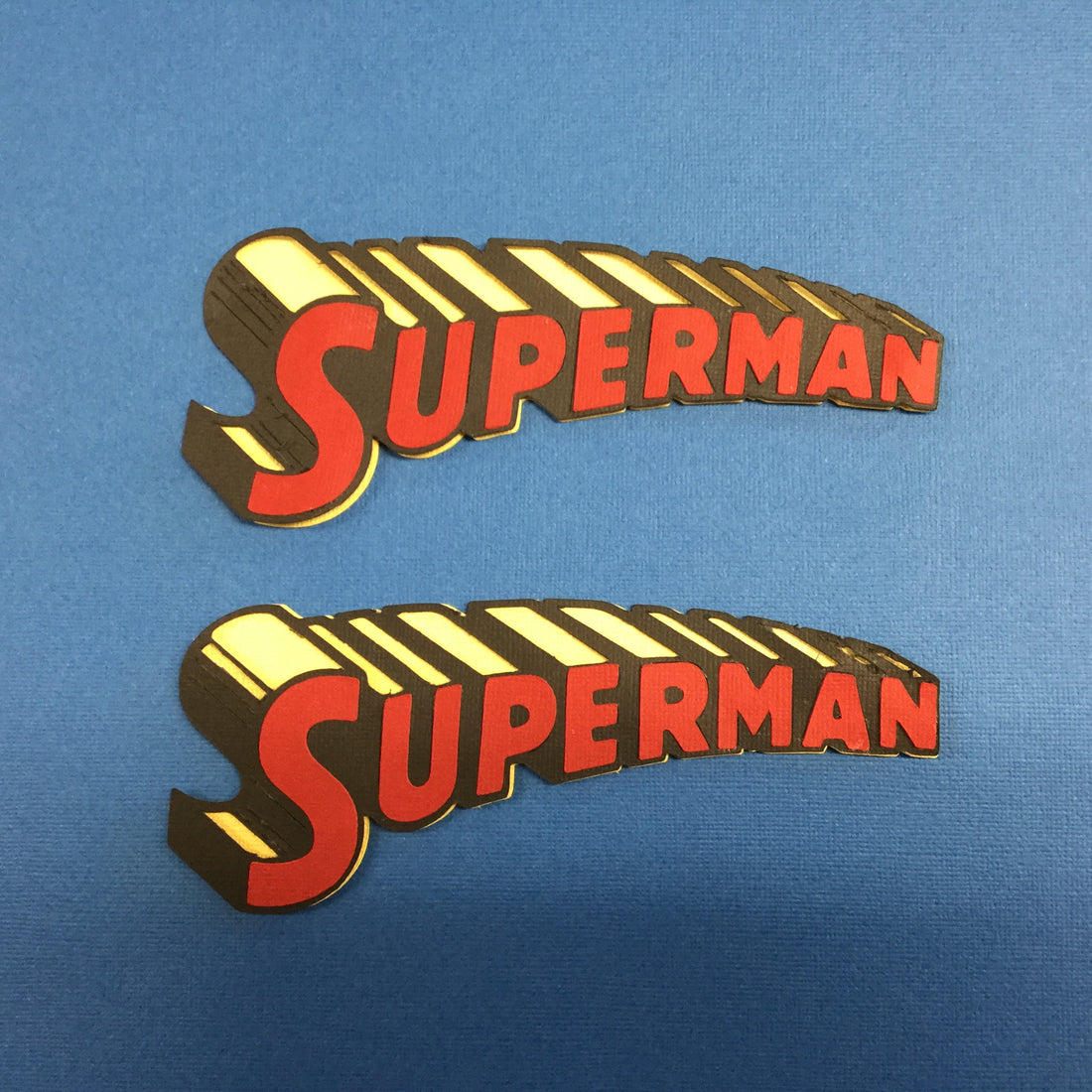 SUPERMAN Word Superhero Custom Scrapbook Die Cuts