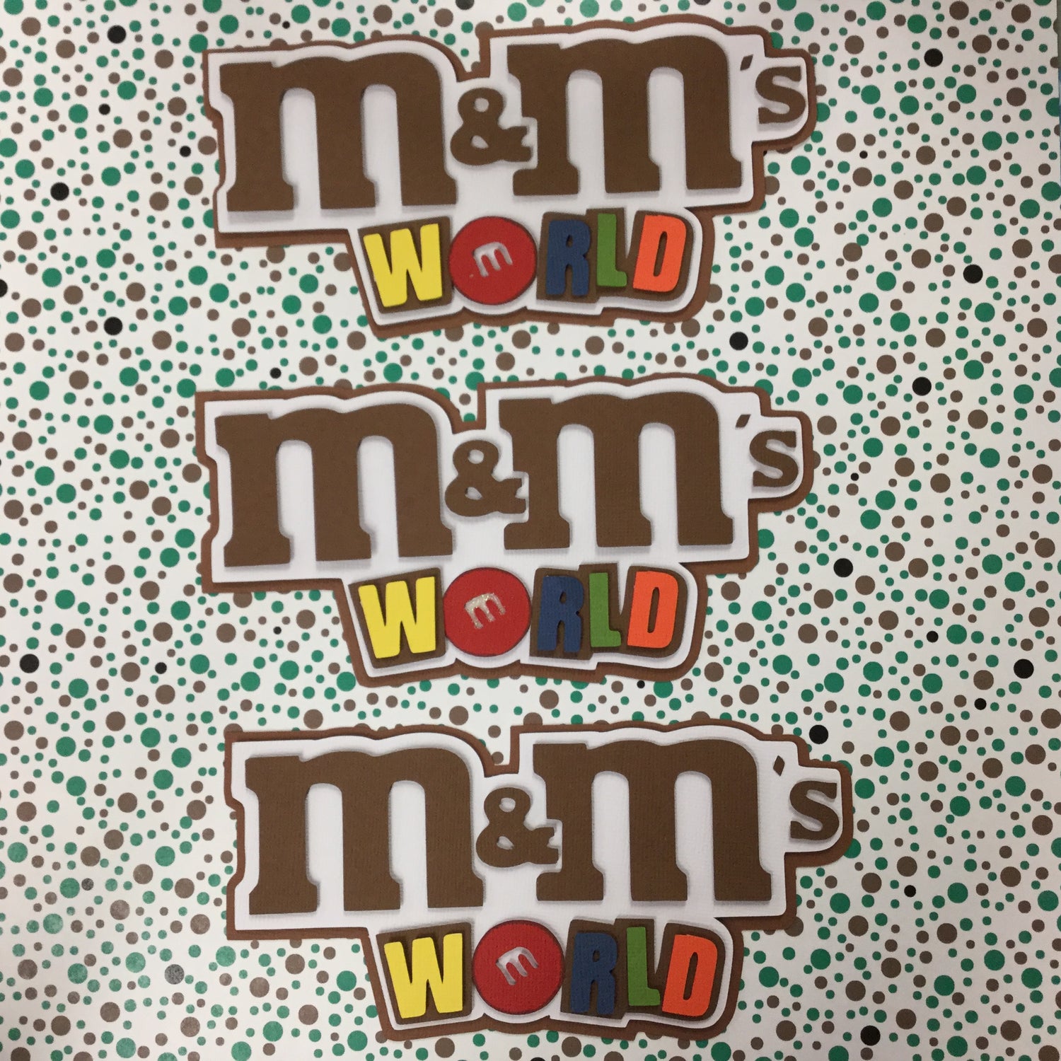 Las Vegas M&amp;M’s WORLD Custom DieCut Scrapbooksrus 