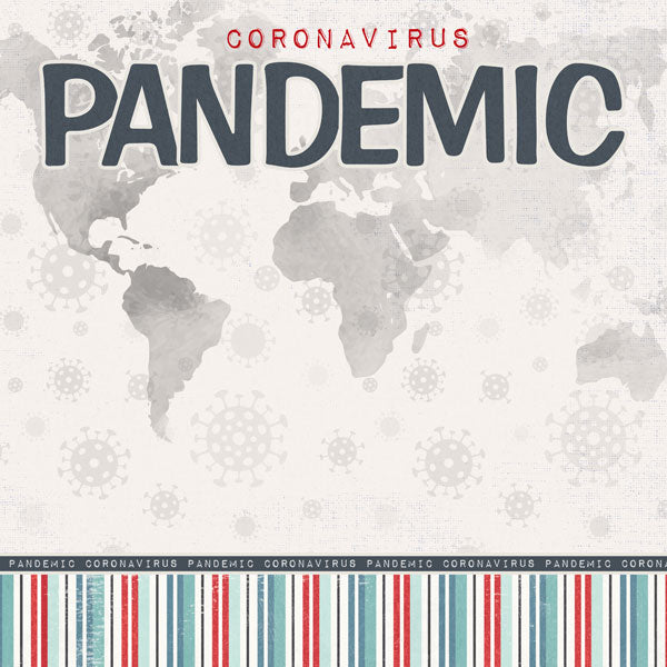 Covid-19 PANDEMIC TITLE Double Sided 12X12 Paper Scrapbook Customs 