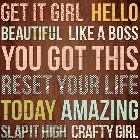 Simple Stories The Reset Girl 24/SEVEN 12x12 Scrapbook Paper Scrapbooksrus