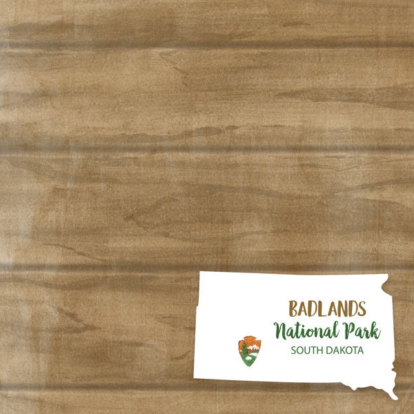 BADLANDS National Park Watercolor 12"X12" Paper Scrapbooksrus