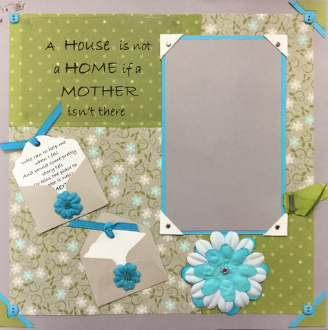 12x12 Family Fun Scrapbook Layout Instructions ONLY