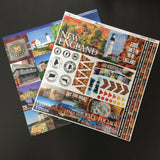 Reminisce NEW ENGLAND Paper Pack 2pc Scrapbooksrus 