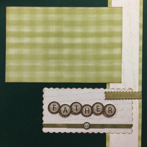 Premade Pages $2.00 FATHER 8” x 8" Scrapbook Pages Scrapbooksrus 