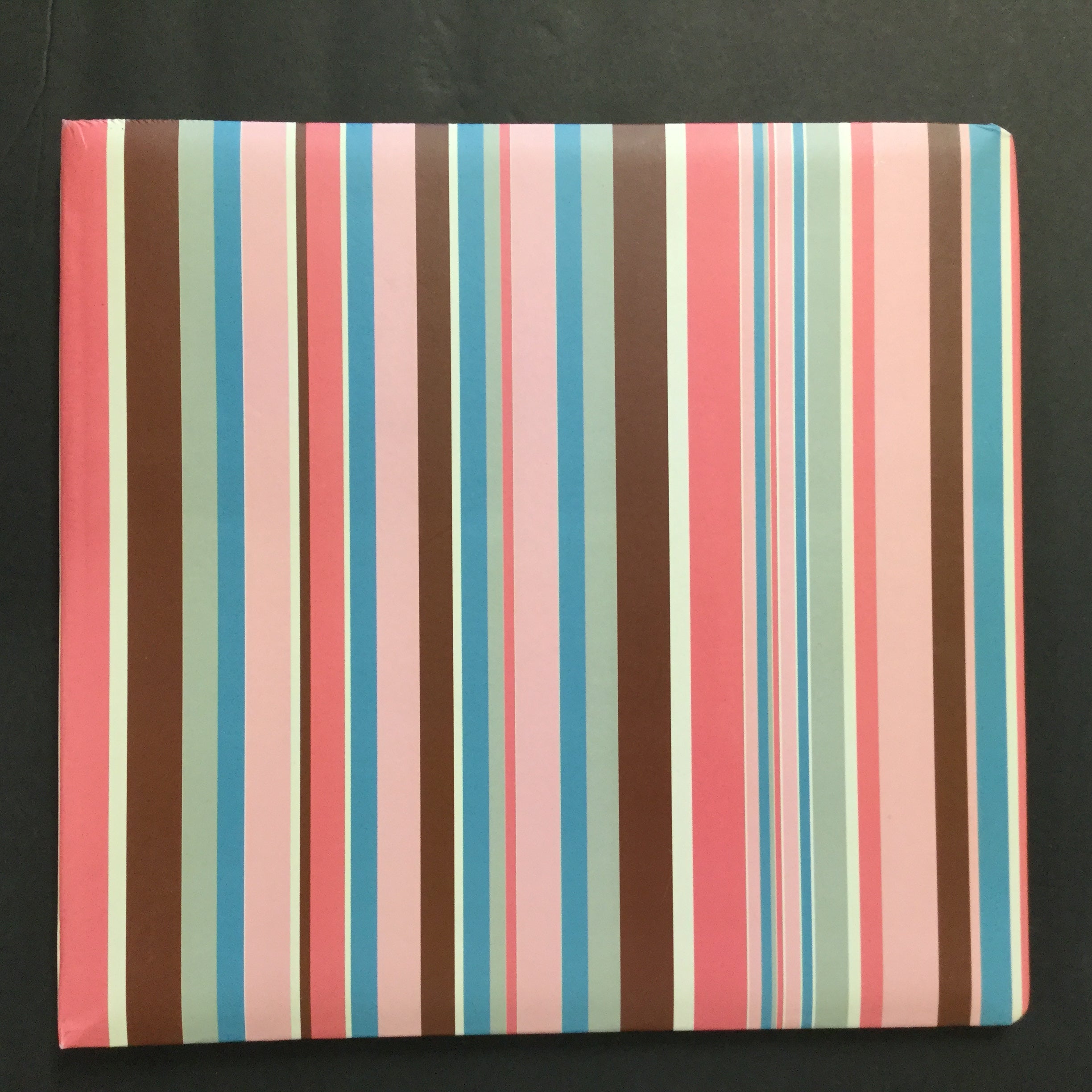 Stripes 12”x12” Scrapbook Album PINK &amp; BLUE Scrapbooksrus 