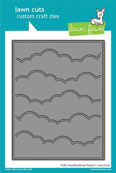 Lawn Cuts Puffy Cloud Backdrop PORTRAIT Custom Craft Die 1pc. Scrapbooksrus 