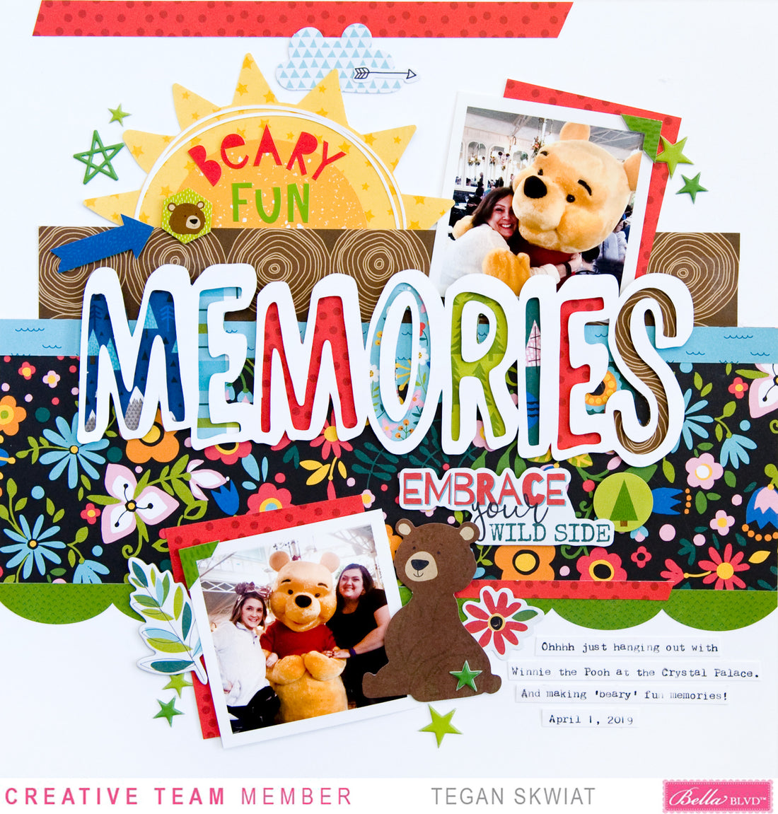 Bella Blvd Let’s Go On An Adventure WOOD STUMPS 12"X12" Scrapbook Paper Scrapbooksrus