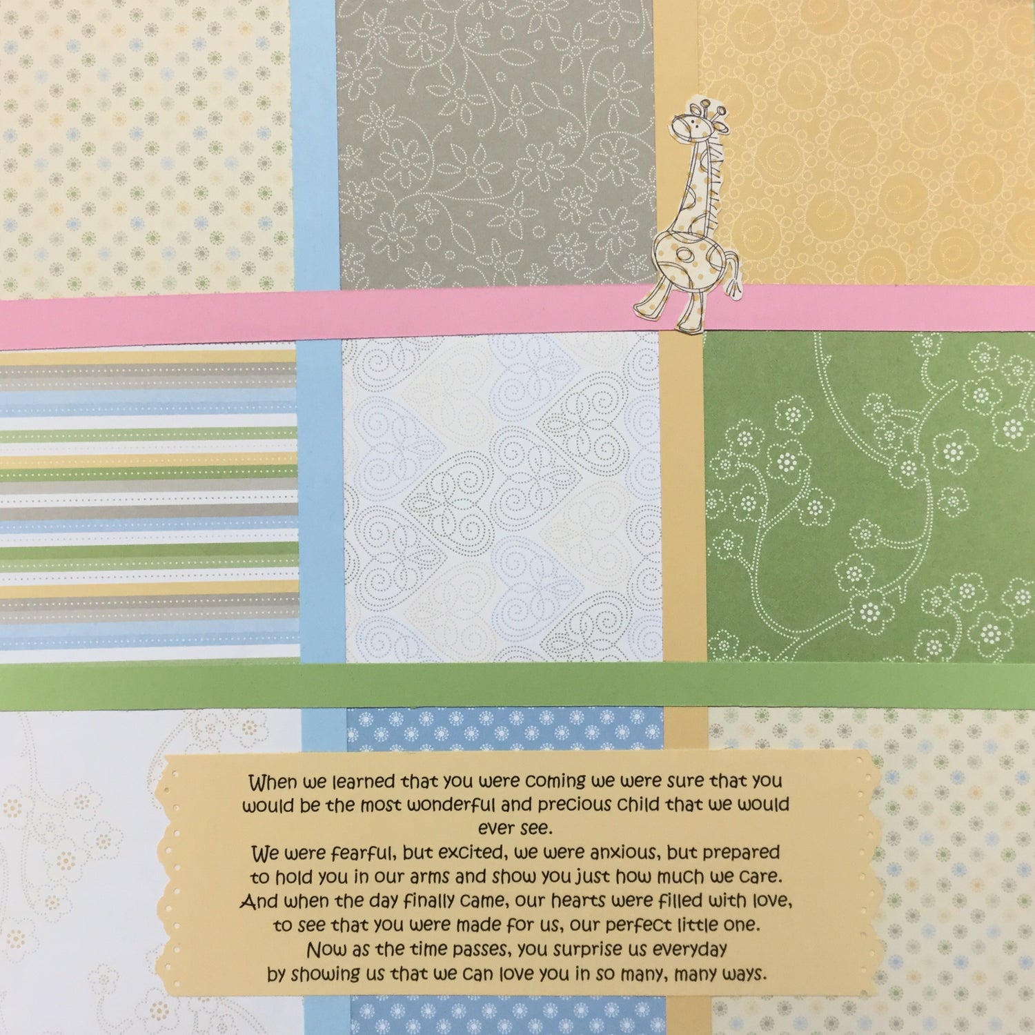 $5.00 Premade Pages BUNDLE OF JOY (2) 12&quot;X12&quot; Scrapbook Pages Scrapbooksrus 