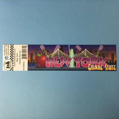 NEW YORK Title Travel Colored DieCut 1pc 2”X8” NY Scrapbooksrus