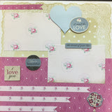 Premade Scrapbook Pages WEDDING LOVE (2) 12"x12" Marriage Scrapbooksrus 