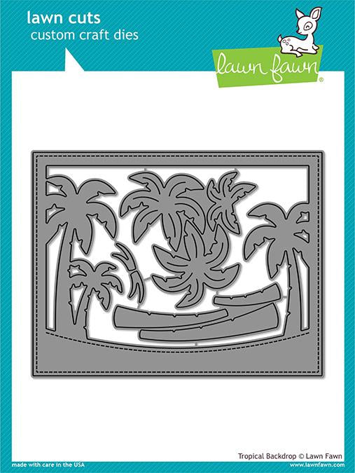 Lawn Cuts TROPICAL BACKDROP Custom Craft Die Scrapbooksrus 