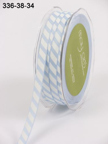 May Arts 1/4&quot; DIAGONAL STRIPE Ribbon 1 yard yd - Scrapbook Kyandyland