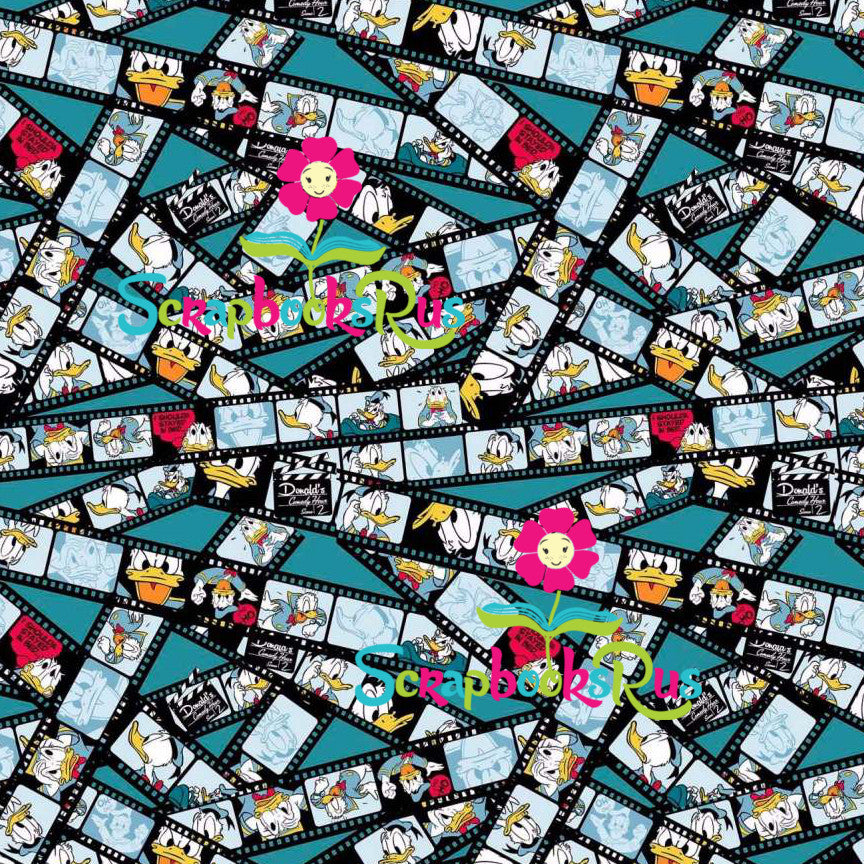 Disney DONALD DUCK FILMSTRIP 12"X12" Scrapbook Paper