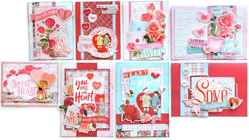 Simple Stories Simple Vintage MY VALENTINE 12&quot;X12&quot; Banner Cardstock Sticker Sheet Scrapbooksrus 