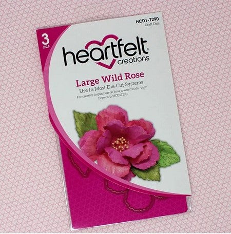 Heartfelt Creations LARGE WILD ROSE Craft Dies 3pc Scrapbooksrus 