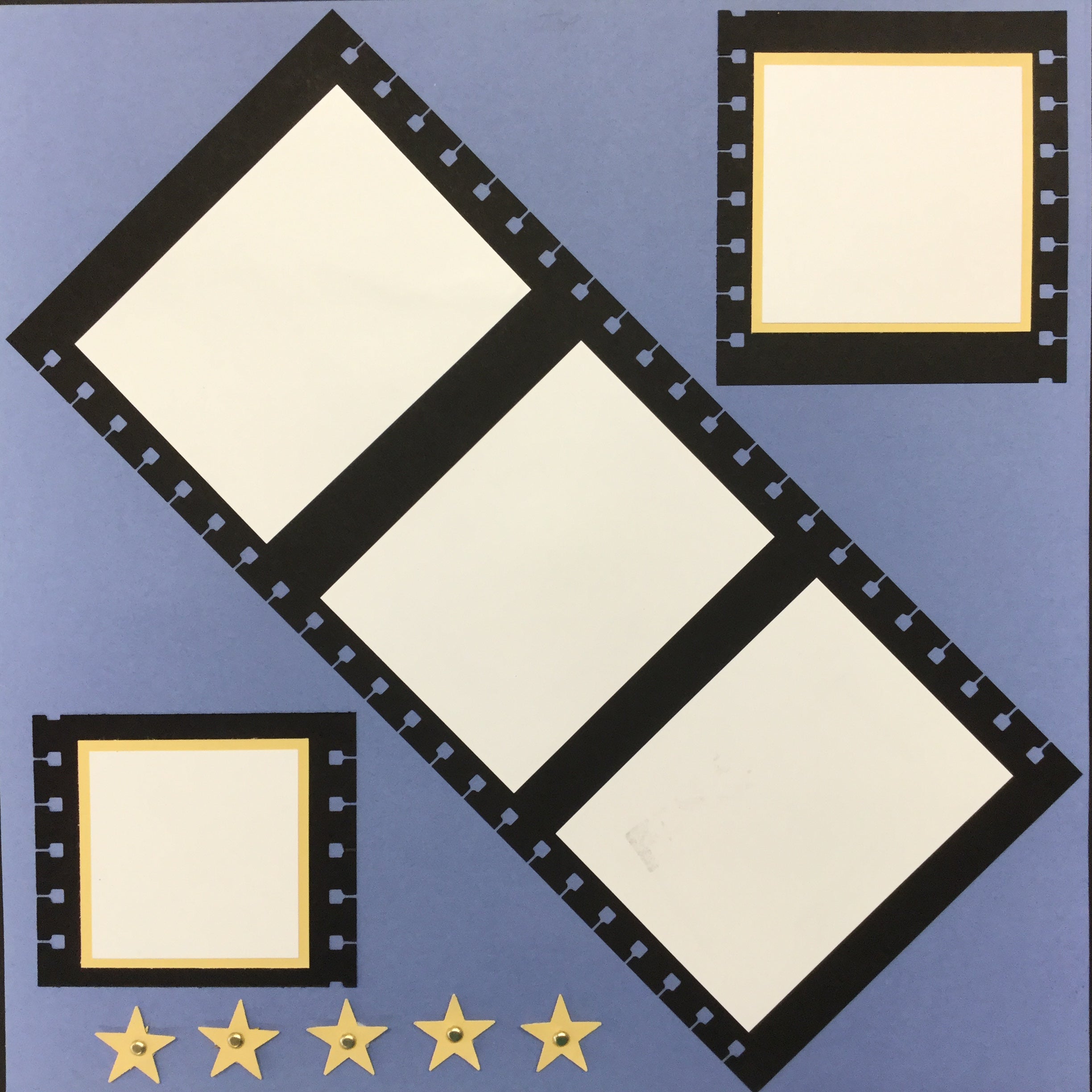 Premade Pages FILM STRIPS (2) 12&quot;X12&quot; Scrapbook Pages Scrapbooksrus 