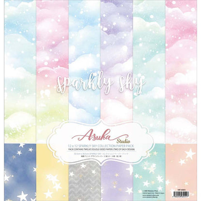 Asuka Studio SPARKLY SKY COLLECTION  12” x 12” PAPER PAD 12 Sheets Scrapbooksrus 