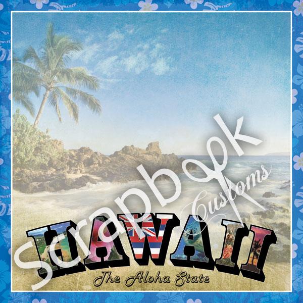 HAWAII VINTAGE 12&quot;X12&quot; Scrapbook Travel Aloha Paper