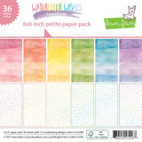Lawn Fawn WATERCOLOR WISHES RAINBOW  6"X6" Petite Paper Pack 36pc Scrapbooksrus 