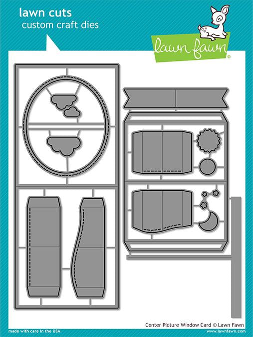 Lawn Cuts CENTER PICTURE WINDOW CARD Custom Craft Dies 15pc. Scrapbooksrus 