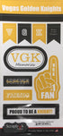 VEGAS GOLDEN KNIGHTS 6"X12" Fan Stickers Scrapbook Customs Scrapbooksrus 