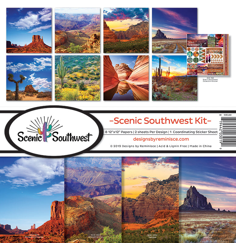 Reminisce SCENIC SOUTHWEST KIT 12X12 Scrapbook Kit Scrapbooksrus 