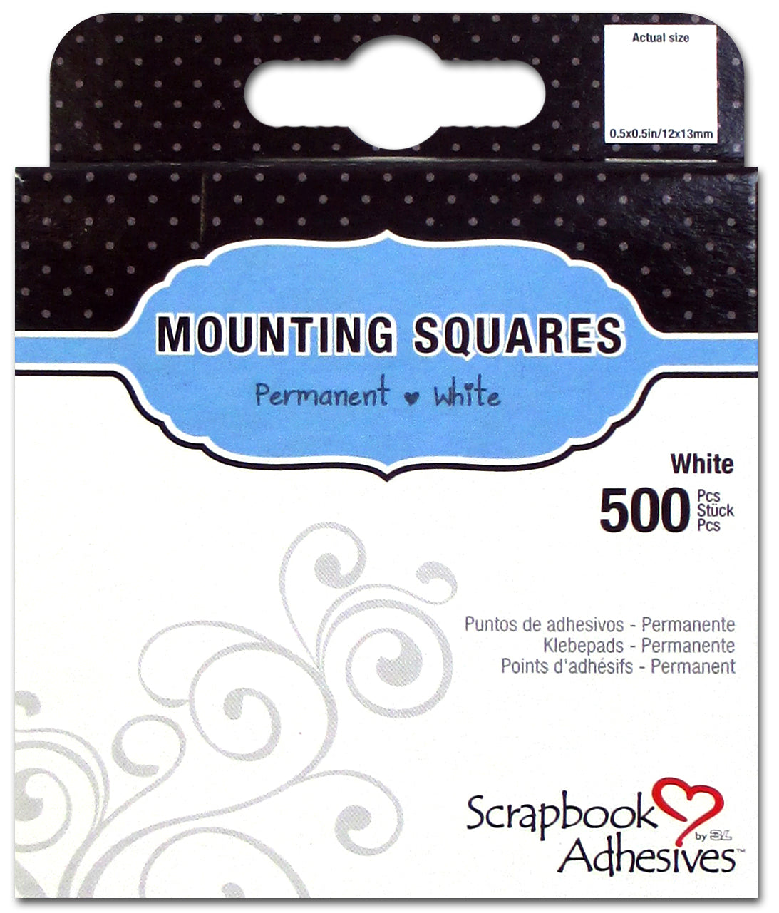 Scrapbook Adhesives MOUNTING SQUARES 1/2&quot; 500pc
