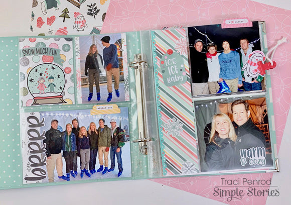 Simple Stories Freezin’ Season 4x6 HORIZONTAL ELEMENTS 12x12 Scrapbook Paper Scrapbooksrus 