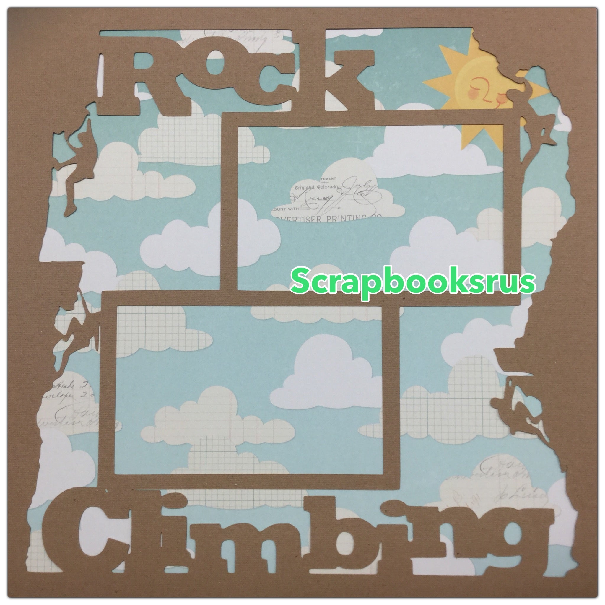 Rock Climbing Overlay Scrapbook Die Cut @ Scrapbooksrus 