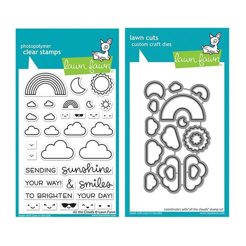 Lawn Fawn ALL THE CLOUDS Clear Stamps 34pc Scrapbooksrus 