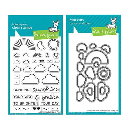 Lawn Fawn ALL THE CLOUDS Clear Stamps 34pc Scrapbooksrus 