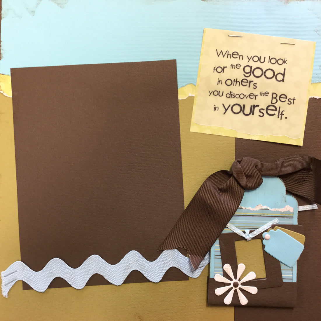 Premade Page GOOD IN OTHERS (1) 12"x12" Scrapbook Scrapbooksrus