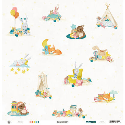 P13 GOOD NIGHT 12&quot;X12&quot; Designer Paper Pack 14pc. Scrapbooksrus 