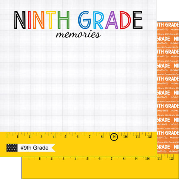 9th GRADE RULER DS 12"X12" Paper Scrapbooksrus