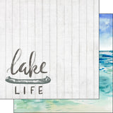 NPWC Comp. 8 LAKE LIFE & LAKE Watercolor Double Sided 12X12 Paper Scrapbook CustomsScrapbooksrus 